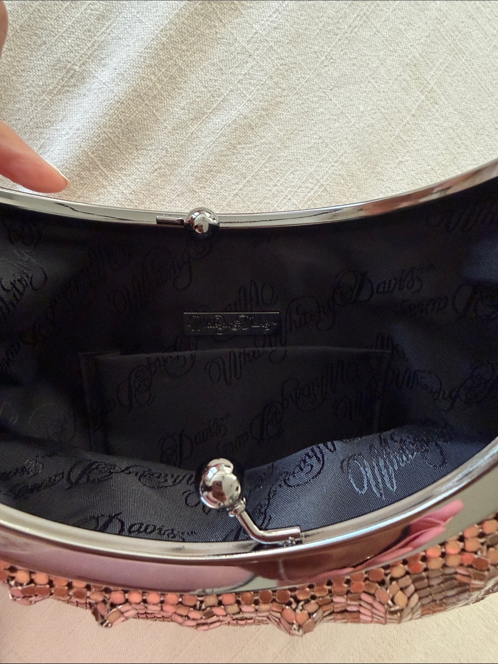 Vintage Whiting & Davis Mesh Hoop-Handle Shoulder Bag - Picture 5 of 8